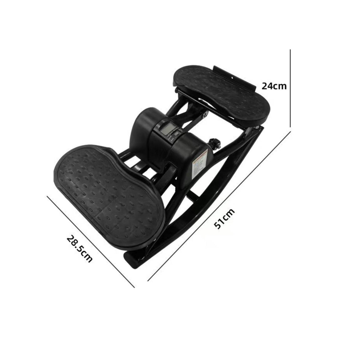 Stair Stepper with Resistance Band Resistance Cords Small-Step Machine Display Console Step Exercise Machine