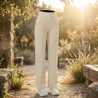 Ladies Trousers with High Waist Control, Quick Dry Nylon Wide Leg Womens for Gym and Casual Wear, Comfortable Work