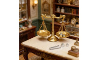 Realistic Intricate Retro Balance Balances with Weights Mini Balance Scale