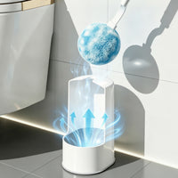 Toilet Brush with Holder Floor-Standing Toilet Brush Space-Saving Drain-dryFree for Bathroom
