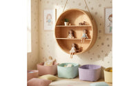 Hanging Display Shelf Rustic Round Wall Shelf Easy to Hang