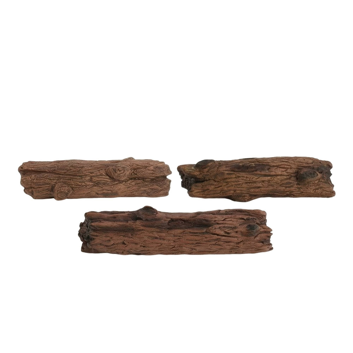 3 Pieces Tree-Stump Decorations Molded Artificial Log Sections Rustic Landscape Trees for Hobbyists, Aquarium Owners, Dioramas, Tabletop Displays