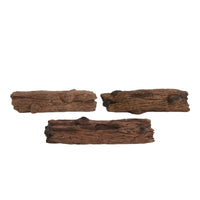 3 Pieces Tree-Stump Decorations Molded Artificial Log Sections Rustic Landscape Trees for Hobbyists, Aquarium Owners, Dioramas, Tabletop Displays