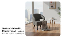 Minimalist Design Upholstered Tub Chair Contemporary Design Armchair Comfortable Seating Indoor Furniture Ergonomic Backrest for Young Professionals, Business Owners, Living Room, Small Apartment, Bedroom, Reading Nook
