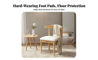 Sturdy Steel Frame Nordic Design Dining Chair Comfortable Seating Wood-Look Metal Chair Thick Cushion Home Furniture Strong Load-Bearing for Homeowners, Students, Restaurant Owners, Study Room, Bedroom