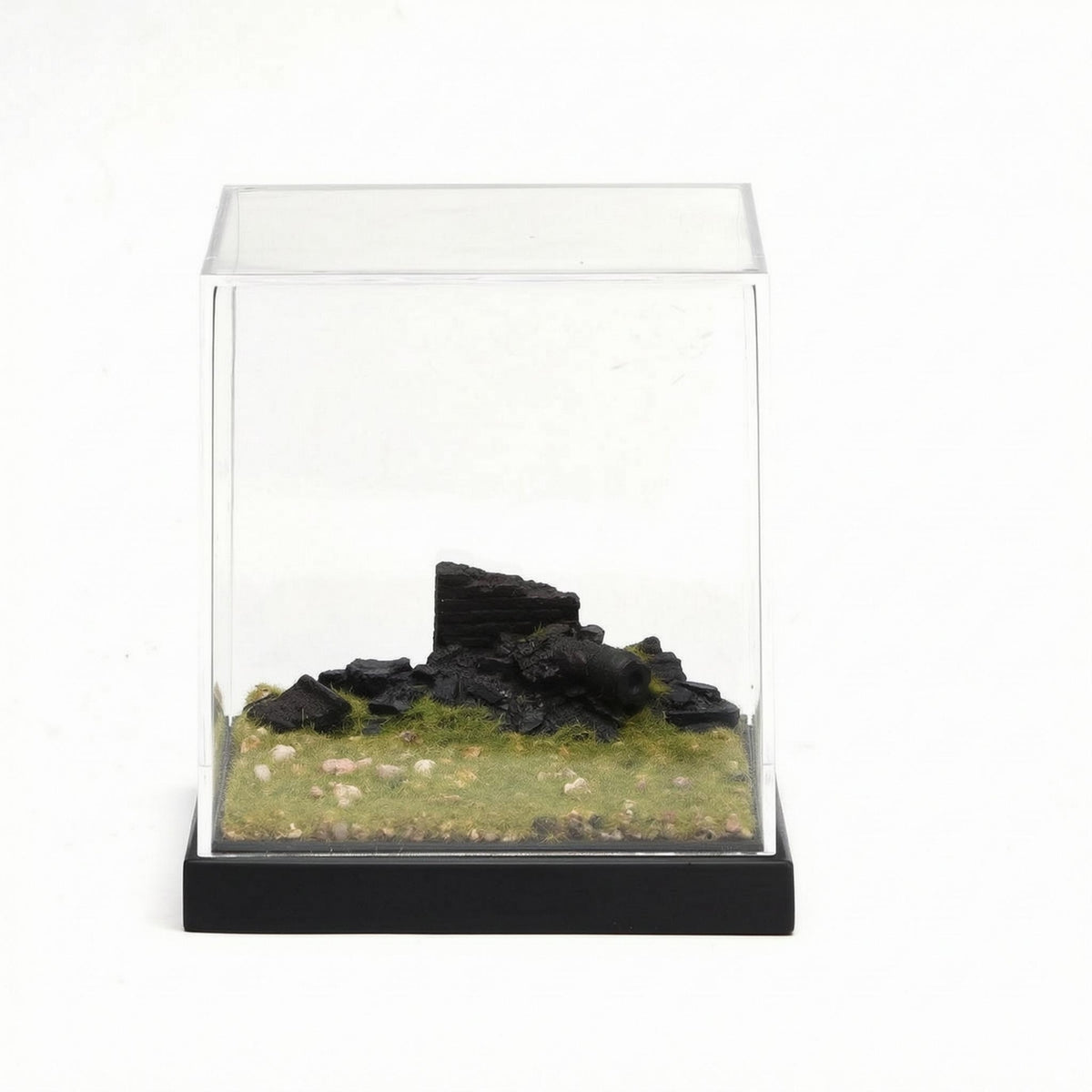 Grassland Diorama Pebbled Terrain Vehicle Model Diorama Desk Decoration Model Vehicle Display for Collector Shelf
