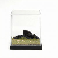 Grassland Diorama Pebbled Terrain Vehicle Model Diorama Desk Decoration Model Vehicle Display for Collector Shelf