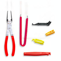 6 Pieces Tight Gaps Relay and Fuse Remover Tool Hard-to-Reach Relay Puller Pliers Anti-Slip Fuse Puller Pliers Slim for Mechanics, Car Owners, Garage, Roadside Repairs