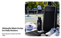 Zippered Pickleball Paddle Bag Shoulder Strap Pickleball Storage Bag Carry Handle Athletic Gear Mesh Panel