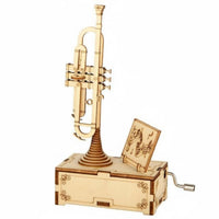 Wooden 3d Puzzle Musical Box Individual Lumber Musical Box Puzzle Decorative Piece Craft Kit for Beginners