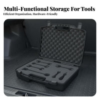 Multipurpose Hard Plastic Tool Case Long-Lasting Safeguarding Tool Box Shock-Resistant for Professionals, Photographers, Vehicle, Job Site