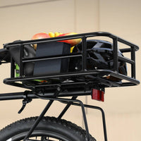 Strong Load Bearing Metal Bike Basket with Mesh Edges Multifunction Storage Mountain Bike Rear Basket Heavy Duty for Shopping