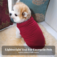 Breathable Solid Color Dog Vest Soft Textile Sleeveless Pet Shirt High Elasticity for Dogs, Young Dogs, Summer, Outdoor, Indoor
