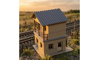 Trackside Railway Scene Building Model Kit Miniature N-Scale Model House Architectural Diorama Building Kit Hobby Grade for Collectors