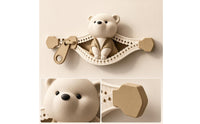 Sculpted Teddy Bear Wall Plaque Playful Bear Wall Decor Sturdy Unique for Baby, Kids, Nursery, Playroom