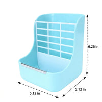 Small Animal Hay Feeder, 2-in-1 Hay Feeder, Spring-Loaded Hay Rack and Food Bowl for Chinchilla, Anti-Waste Design, 13x13x15.9cm