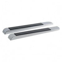 Padded Top Salon Chair Armrest Left and Right Pair Barber Chair Armrest Polished Finish Rounded Rectangular