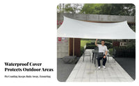 Waterproof Rectangular Sun Sail Anti-Rust Dloops Rectangular Shade Sail Reinforced Edges Sunshade sun's Rays Block for Gardeners, Homeowners, Families, Garden, Camping, Backyard, Pool Area