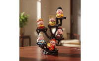 Chinese Wealth God Figurine Handmade Prosperity Deity Statue Chinese Wealth God Statue Elegant Features Cute Good Luck Doll