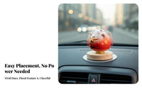 Excellent Gift Car Dashboard Ornament Symbol of Fortune Rotating Auspicious Cat Good Luck Charm for Office Workers, Living Room, Home
