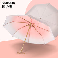 珐迈斯双层太阳伞防晒防紫外线折叠雨伞晴雨两用伞遮阳伞女UPF50+