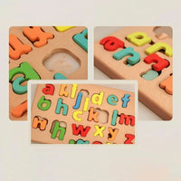 Educational Wooden Shape Puzzle Board Developmental Wooden Puzzle Sensory Toy Bright for Classroom, Homeschool