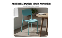 Easy to Clean Modern Plastic Chair Space-Saving Stackable Dining Chair Sturdy Household Furniture Heavy Duty for Homeowners, Restaurant Owners, Event Planners, Cafe, Living Room, Classroom