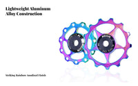 11T Aluminum Guide Wheel Lightweight Rear Derailleur Guide Wheel High-Strength Bike Derailleur Pulley for Mountain Bikers, Cyclists