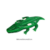 Realistic Inflatable Crocodile Pool Lounger Friendly Inflatable Crocodile with Handles Heavy-Duty Pool Toy with Handles Safe for Lake