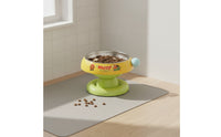 Anti-Tip Stainless Steel Cat Bowl Non-Slip Base Elevated Cat Bowl Tilted Design Raised Pet Feeder Easy to Clean for Flat-Faced Cats, Senior Pets