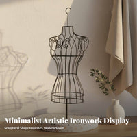 Long-Lasting Wrought Iron Torso Hanger Easy to Dress Half Body Display Hanger Rust-Resistant for Clothing Shop, Boutique