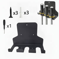 Bar Wall Rack Multi-Slot Metal Rack with Cradles Wall Mount Bar Hanger Compact Barbell Holder Space-Saving for Home Gym Owners
