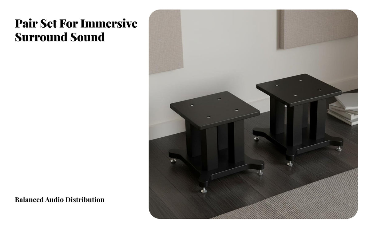 2 Pieces Stable Base Floor Speaker Stand Heavy-Duty Bookshelf Speaker Stand Long-Lasting Audio Accessory Vibration Reduction for Home Theater Enthusiasts, Audiophiles
