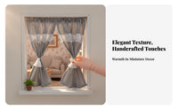 DIY Friendly 1:12 Scale Striped Curtains Realistic Feature 1:12 Scale Window Drapes Easy Installation for Doll Collectors, Children