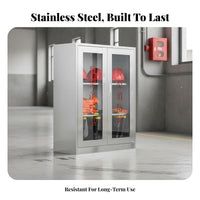 Micro Fire Station Cabinet Fire Resistant Fire Equipment Cabinet Emergency Supplies Locker for Property Managers, Factories, Warehouses