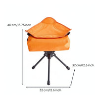 Swivel Camping Stool Lightweight Rotating Stool with Storage Bag Compact Collapsible for Campers, Fishing, Outdoor Activities