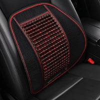 Cushion with Wooden Beads Ergonomic Beaded Cushion Ventilated Mesh Back Support Pad for Drivers, Office Workers, Long Commutes