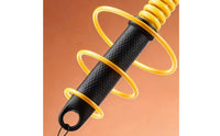 2 Pieces High Elasticity Cordless Battle Rope Calorie-Burning Burning Ropeless Battle Rope Portable Coil Resistance Bar Secure Grip for Aerobic Exercise