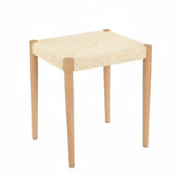 Stackable Woven Top Stool Backless Design Dining Seat Long-Lasting Frame Household Furniture Bohemian Design for Families, Homeowners, Interior Decorators, Kitchen, Living Room, Bedroom