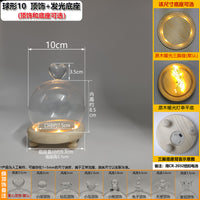 顶饰手办盲盒玻璃罩展示盒永生花小野小王子防尘罩透明罩烛台摆件