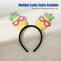 Flamingo Headband, Hawaiian Palm Tree, Exotic Flower, Beach Party Costume