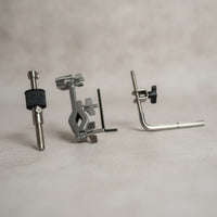 Metal Extension Arm with Clamp Sturdy Drum Hardware Mounting Kit Heavy-Duty Drum Clamp with L-Rod Stable for Drummers