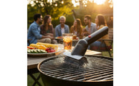 Stainless Steel Bristles Electric Grill Brush IPX4 Waterproof Motorized Barbecue Cleaner LED Light Grill Brush with Water Sprayer for Outdoor, Backyard, Camping