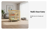 Spacious Design Multi-Level Feline Condo Easy to Clean Multi-Level Feline Playpen Sturdy Construction Pet Enclosure Secure Locking System for Indoor, Indoors, Living Room, Apartment