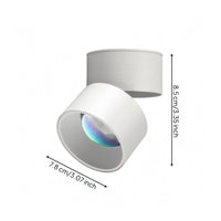 Cylindrical Head Surface Mount Lamp Rotatable Adjustable Ceiling Lamp Foldable Surface Mounted Light Aluminum