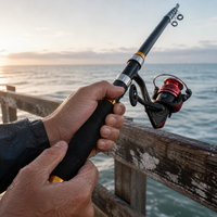 Carbon Fiber Telescopic Sea Fishing Rod for Long Casting, Heavy Duty