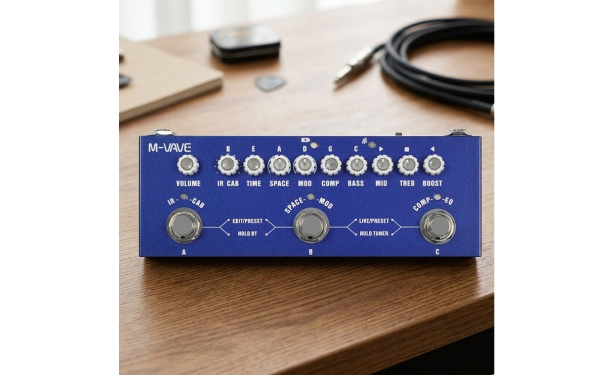 Bass Multi-Effects Pedal Compact Bass Effects Pedal Portable Allall-in-One for Bassists, Live Performance, Practice