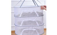 Resistant Foldable Hanging Drying Basket Ventilated Zippered Mesh Drying Basket Lightweight for Outdoor