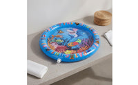 Blue Base Shark Pet Water Bed Interactive Inflatable Pet Water Bed Enrichment Inflatable Cooling Pad Portable for Pets