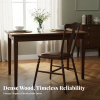 French Design Rattan Seat Spindle Chair Retro Design Dining Seating Designer Feel Household Furniture Sturdy Construction for Homeowners, Cafe Owners, Interior Designers, Restaurant, Kitchen, Living Room, Home Office